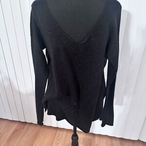 Black sweater open neck